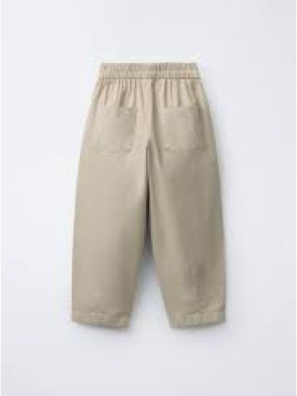 Zara Women’s Casual Elastic-Waist Khaki Pull-On Pants